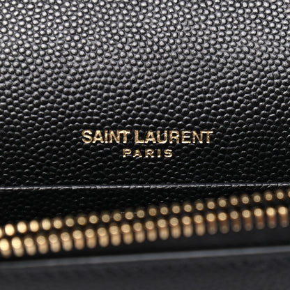 Saint Laurent Grain De Poudre Classic Monogram Kate Tassel Chain Wallet Black 6 of 10