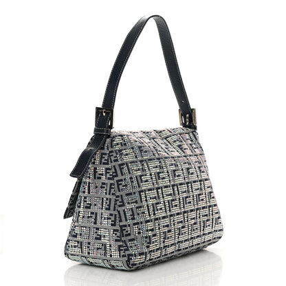 Fendi Zucchino Crystal Mama Baguette Navy 2 of 15