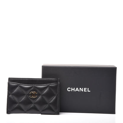 Chanel Lambskin Quilted Card Holder Black 9 of 9
