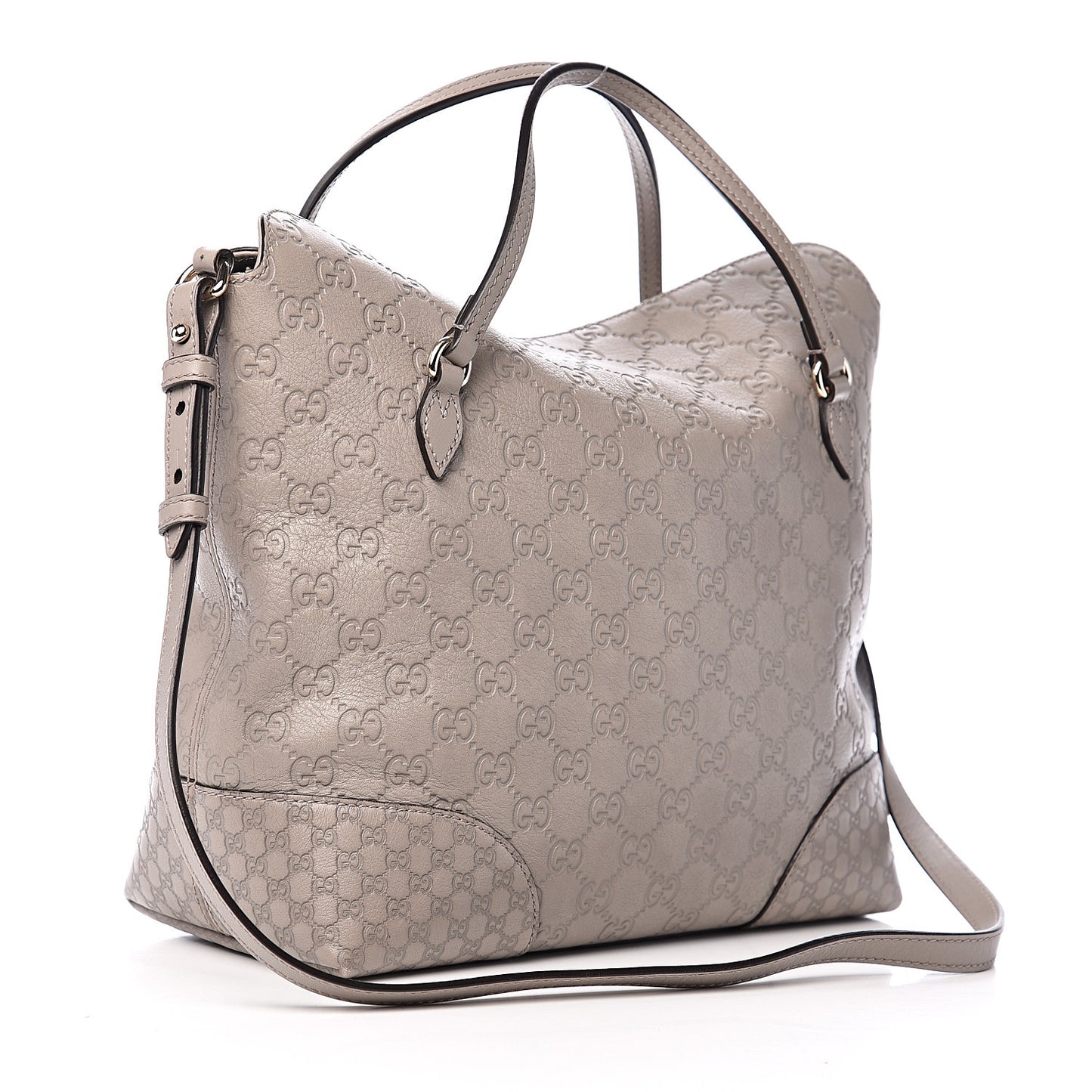 Guccissima Medium Bree Foldover Tote Nude