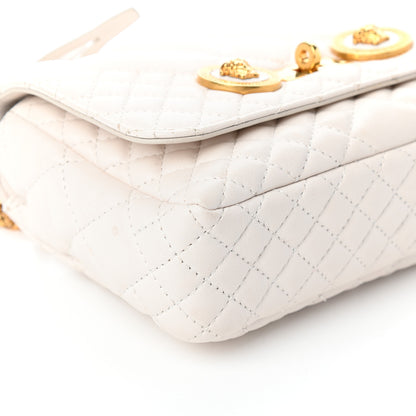 Versace Nappa Quilted Icon Shoulder Bag White 9 of 10