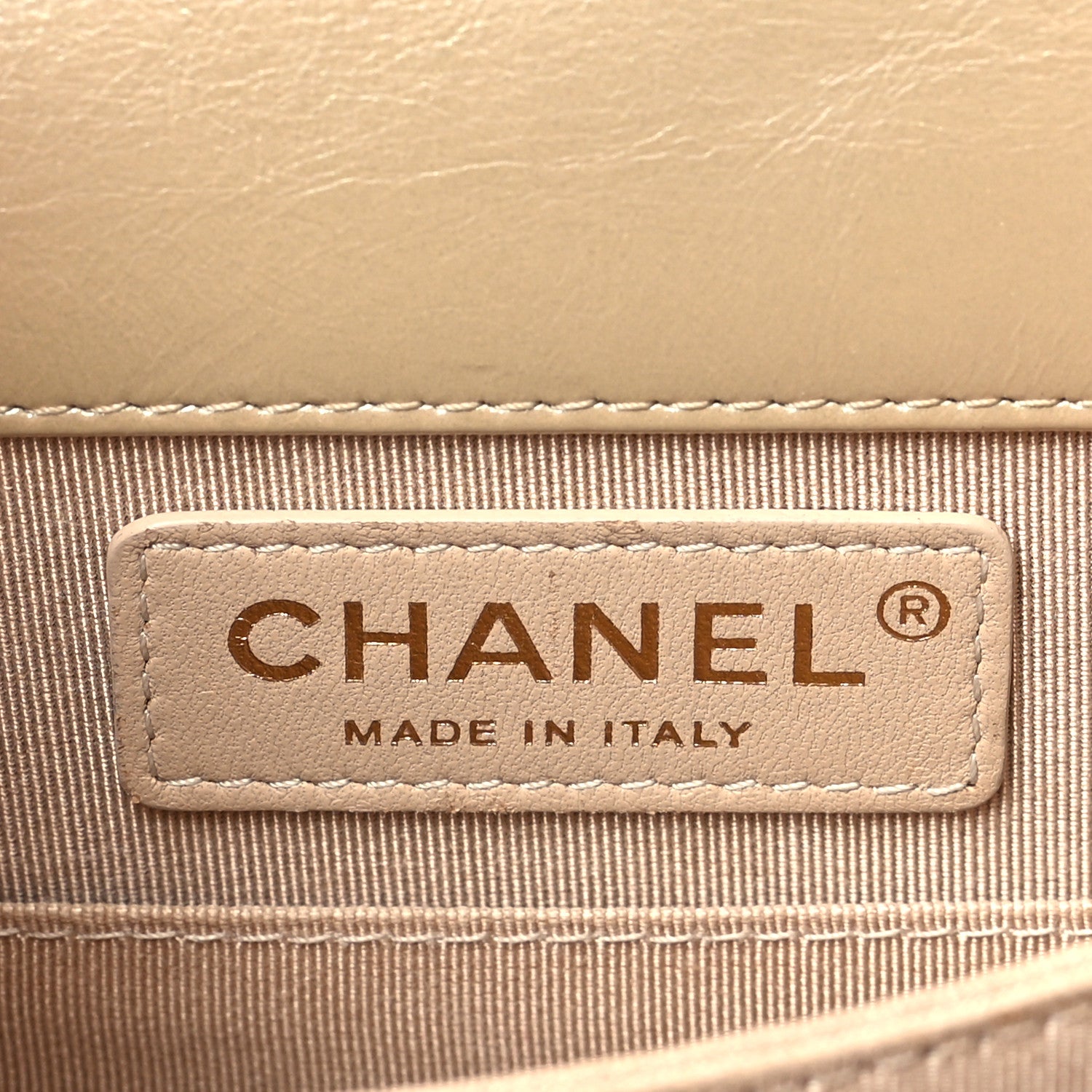 Chanel Iridescent Calfskin Quilted North South Boy Flap Beige 6 of 10