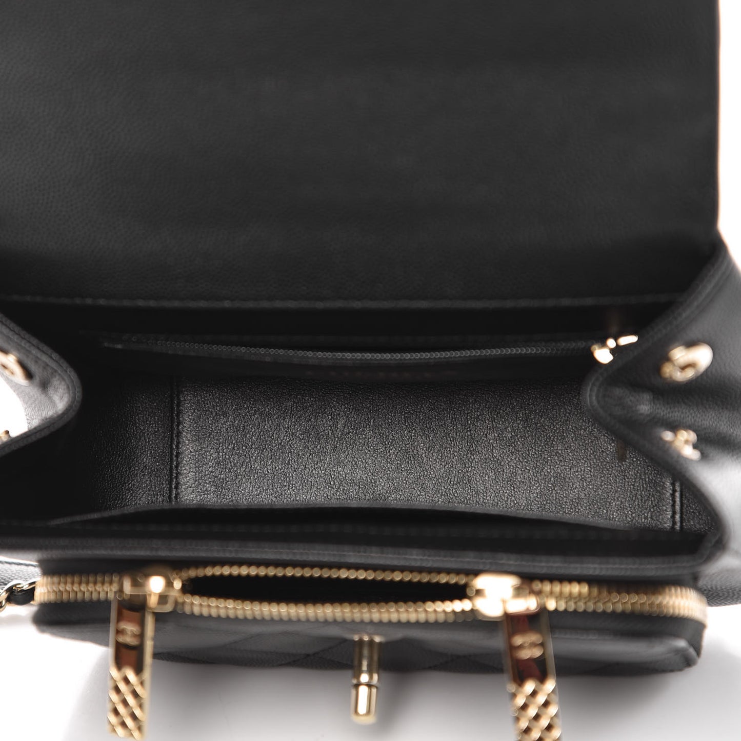 Caviar Quilted Small Business Affinity Flap Black