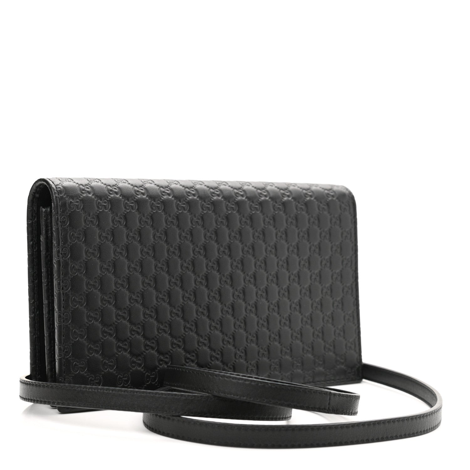 Gucci Microguccissima Crossbody Wallet Black 3 of 9