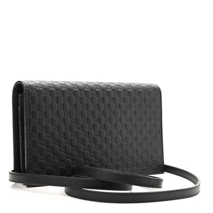 Gucci Microguccissima Crossbody Wallet Black 3 of 9