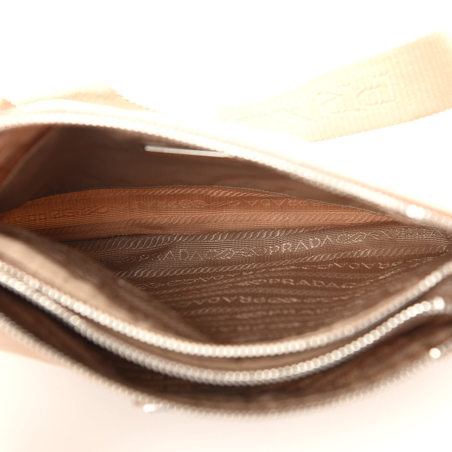 Prada Re-Nylon Saffiano Re-Edition 2000 Double Zip Crossbody Bag Cammeo 6 of 10