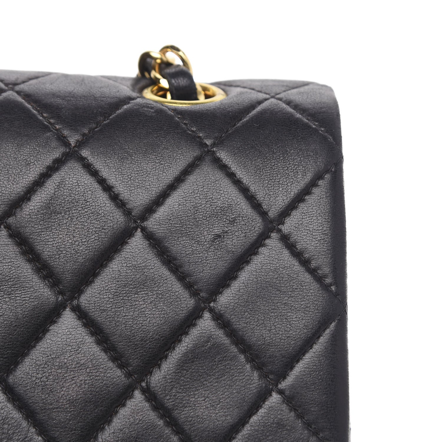 Chanel Lambskin Quilted Medium Double Flap Black 12 of 15