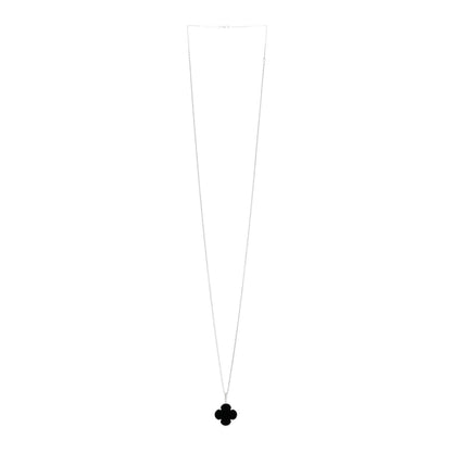 Van Cleef & Arpels 18K White Gold Black Onyx Magic Alhambra Pendant Necklace 3 of 4