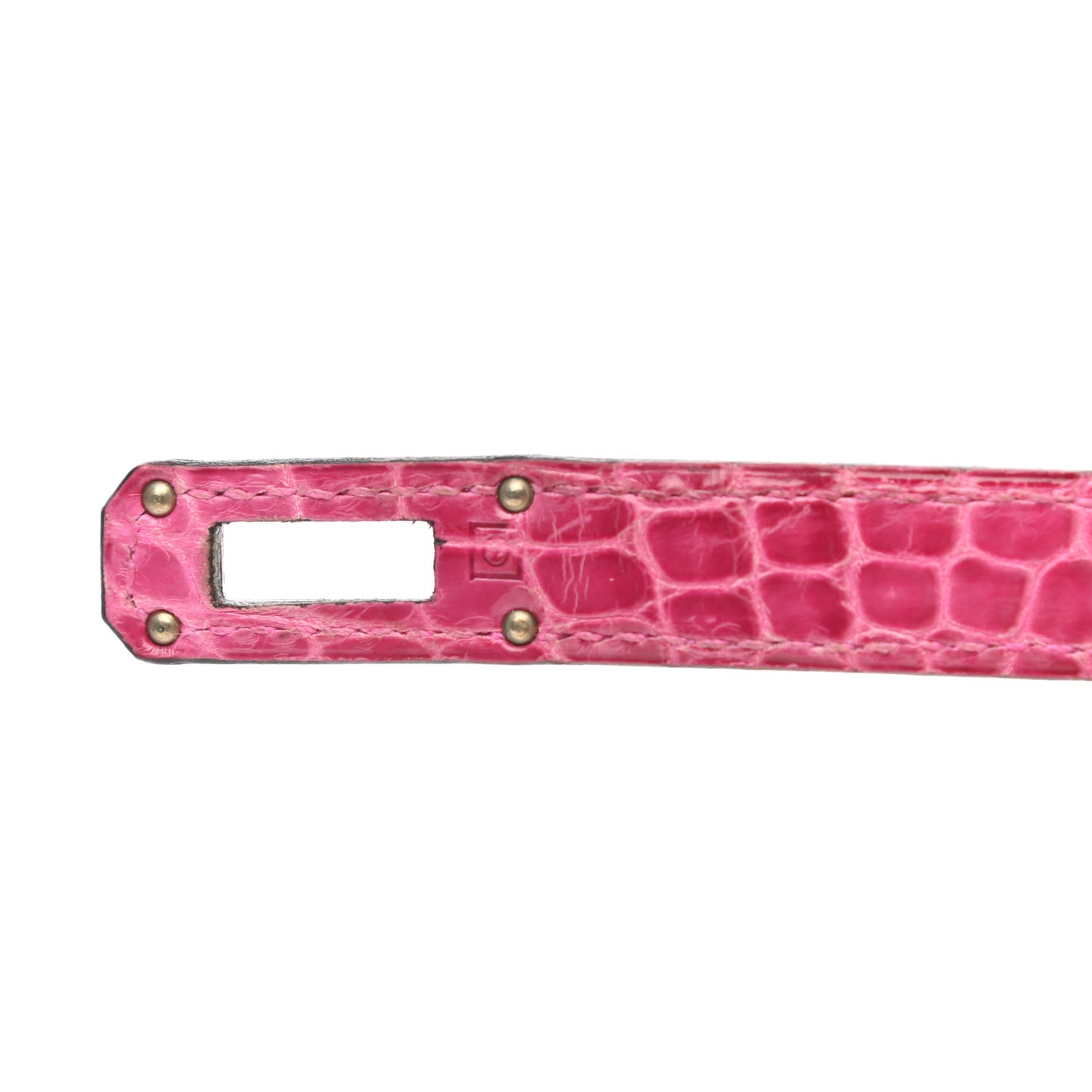 Shiny Alligator Kelly Longue Wallet Fuchsia