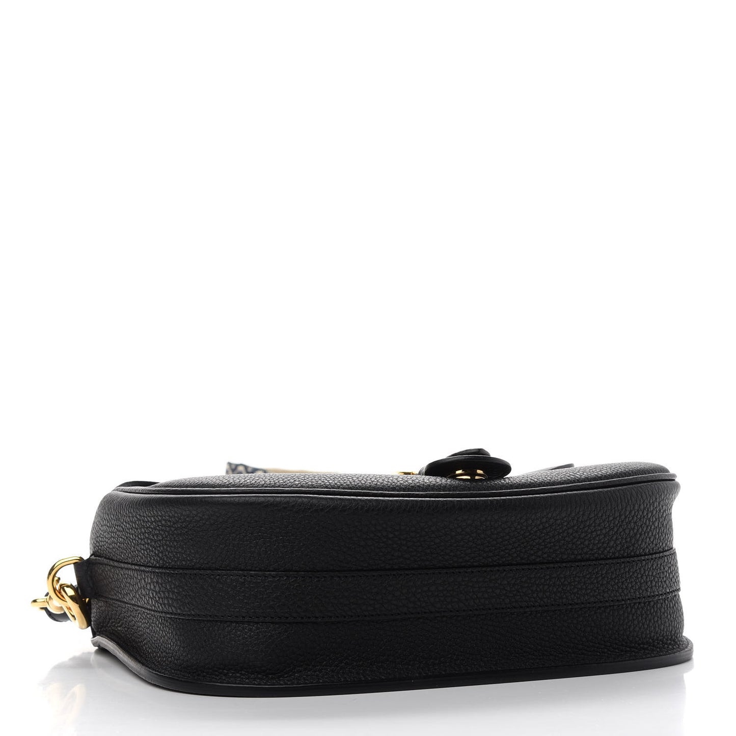 Grained Calfskin Large Bobby Flap Black