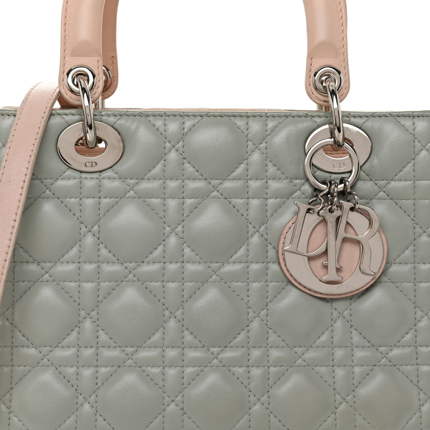 Lambskin Cannage Medium Tri-Color Lady Dior Multicolor
