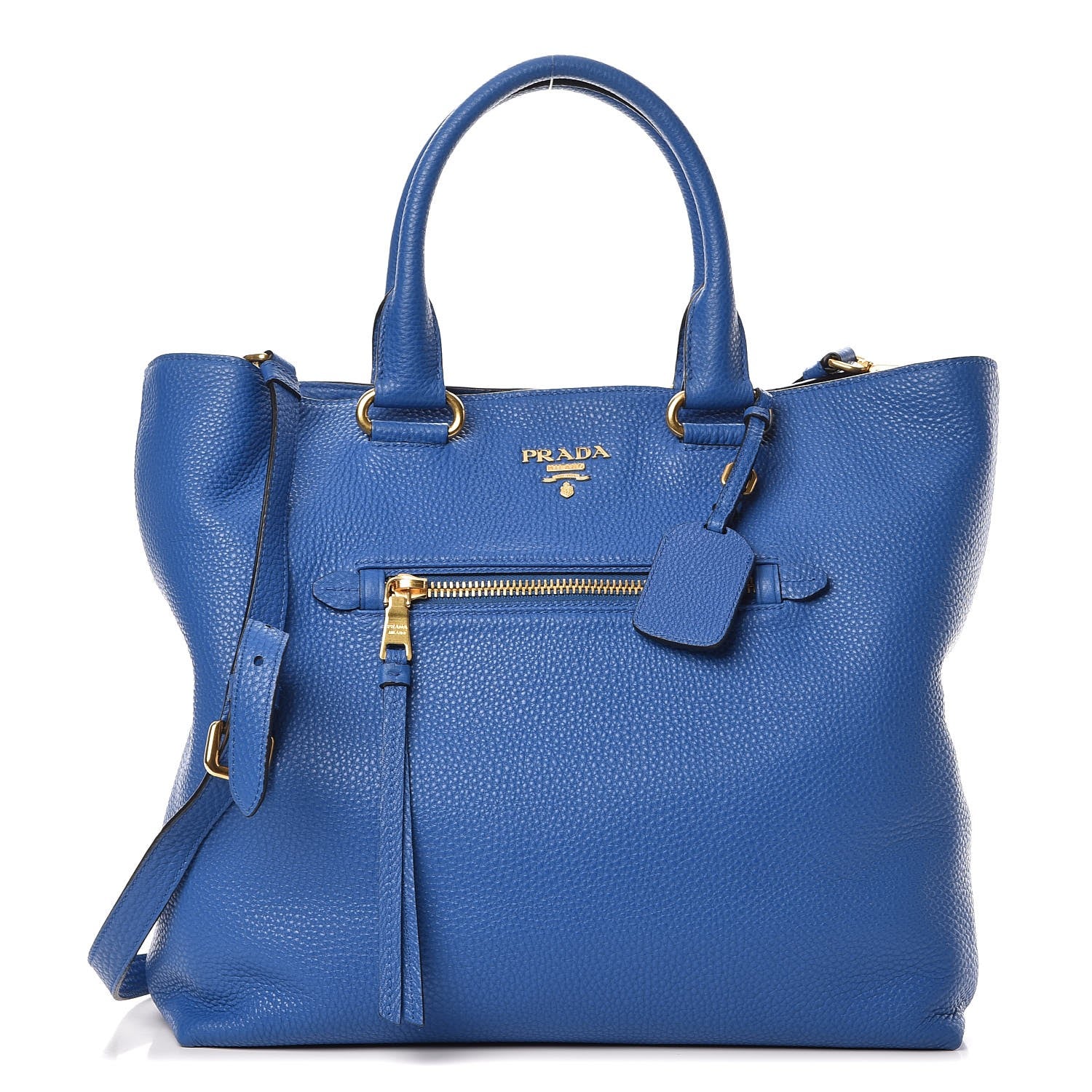 Prada Vitello Daino Tote Azzurro 1 of 13