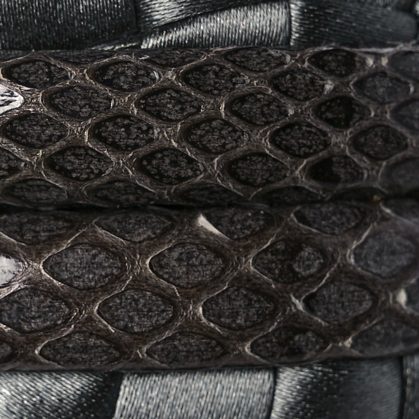 Satin Intreccio Impero Ayers Knot Clutch Grey