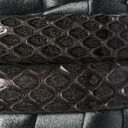 Bottega Veneta Satin Intreccio Impero Ayers Knot Clutch Grey 9 of 9