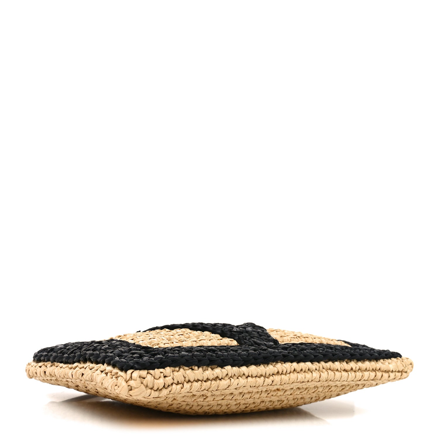 Valentino Garavani Raffia Viva Superstar Clutch Naturale Black 4 of 9