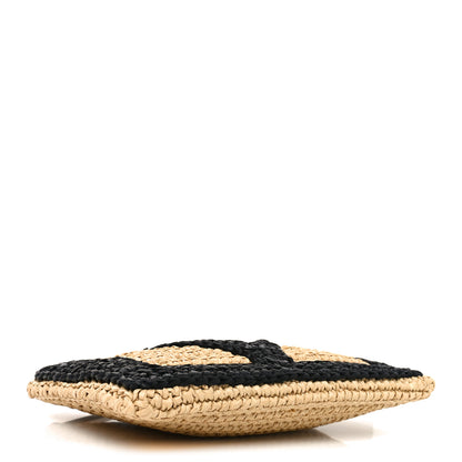 Valentino Garavani Raffia Viva Superstar Clutch Naturale Black 4 of 9