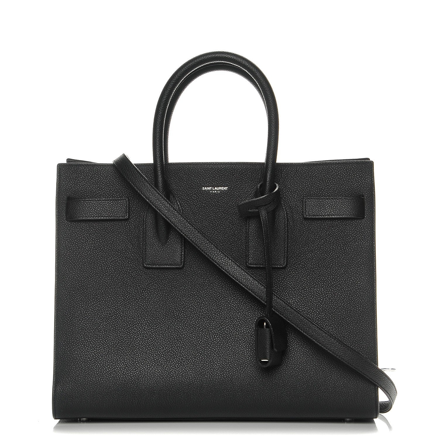 Saint Laurent Grained Calfskin Small Sac De Jour Black 1 of 9