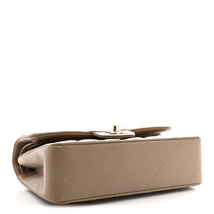 Chanel Caviar Quilted Small Double Flap Dark Beige 4 of 11