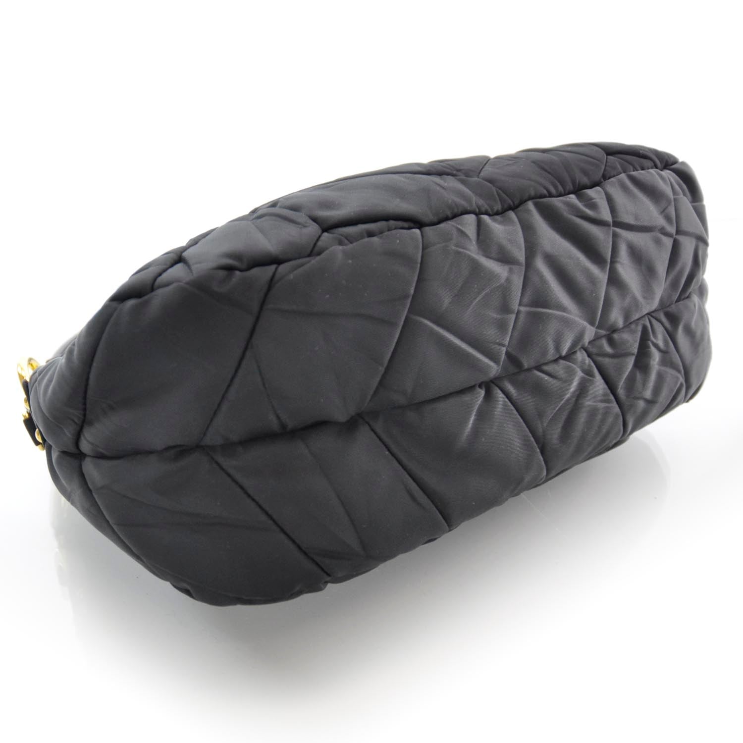 Prada Tessuto Nylon Chevron Bag Nero Black 4 of 8