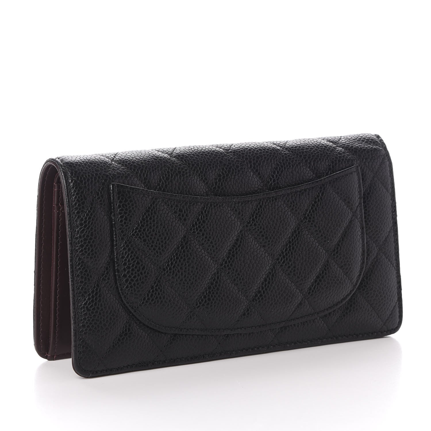 Chanel Caviar Quilted Yen Wallet Black 3 of 11