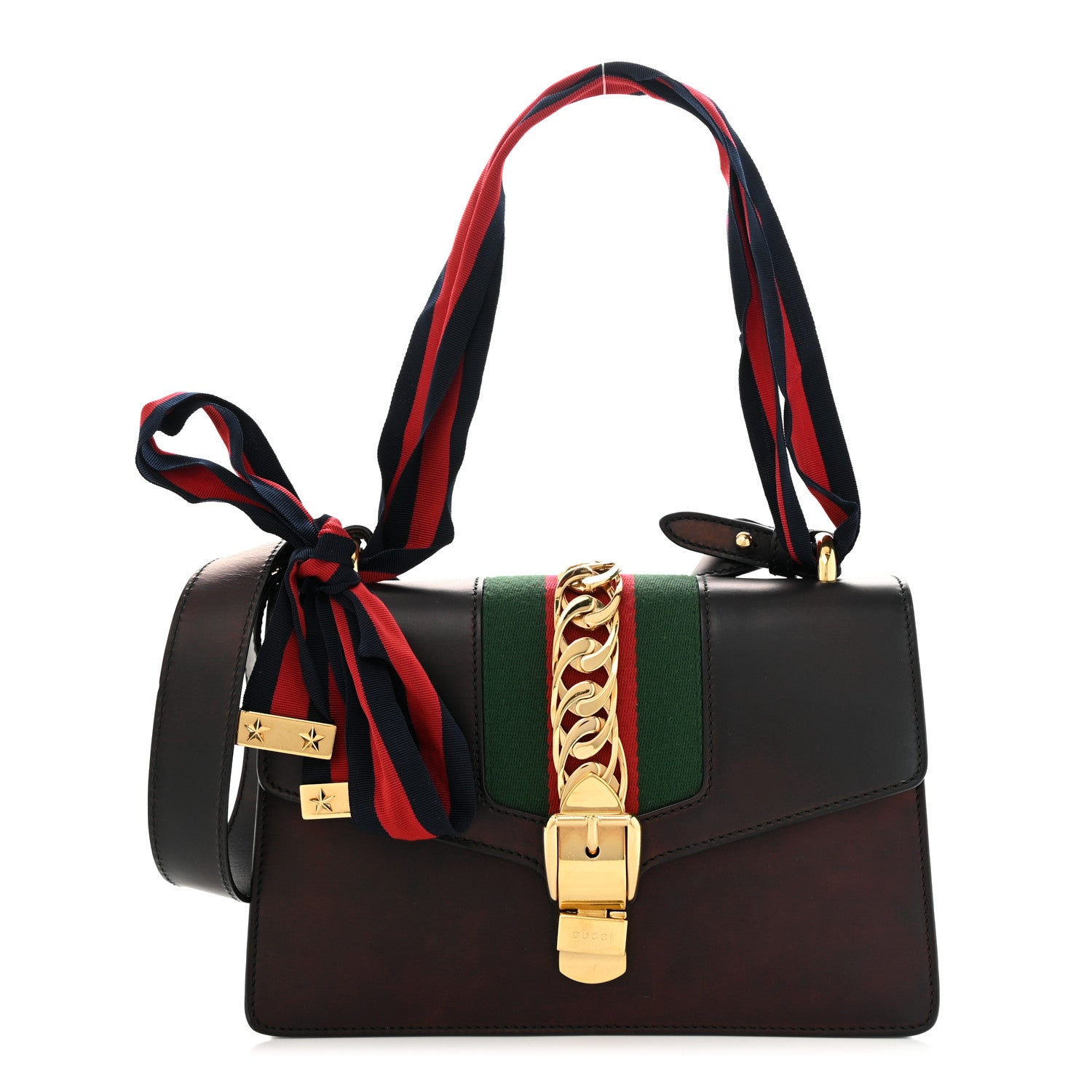 Gucci Calfskin Small Sylvie Shoulder Bag Black 1 of 11