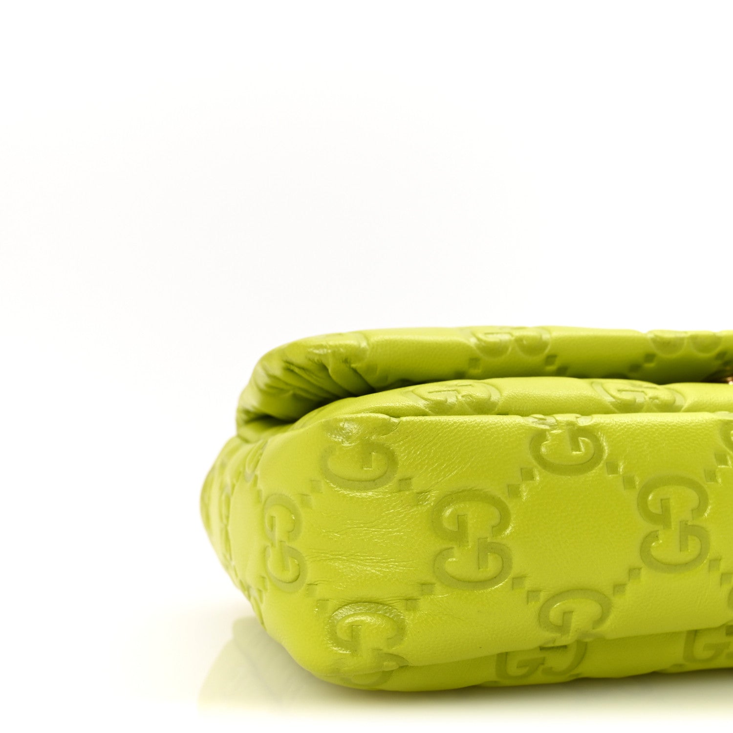 Gucci Lambskin Embossed Mini GG Milano Top Handle Shoulder Bag Light Green 9 of 11
