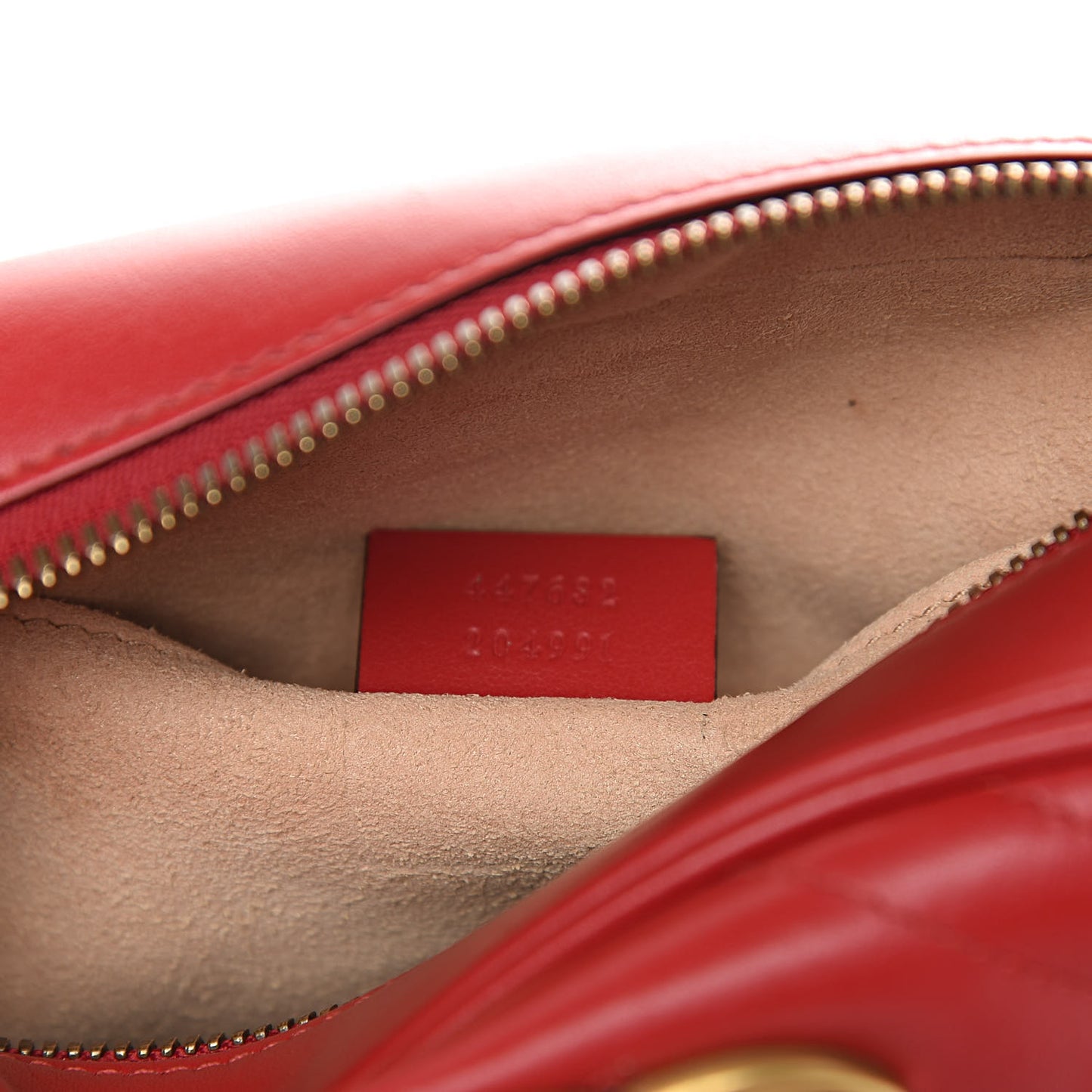 Calfskin Matelasse Small GG Marmont Chain Shoulder Bag Hibiscus Red