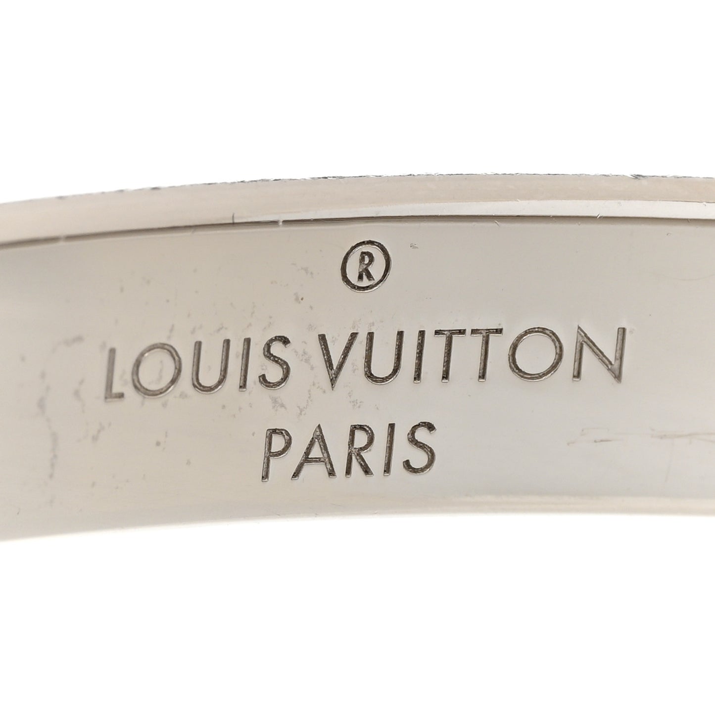 Brass Palladium Plated Nanogram Cuff M Silver