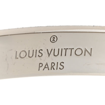 Louis Vuitton Brass Palladium Plated Nanogram Cuff M Silver 4 of 8