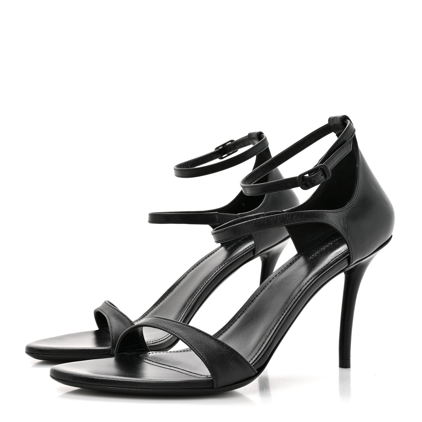 Calfskin Honey 90mm Sandal 37 Black