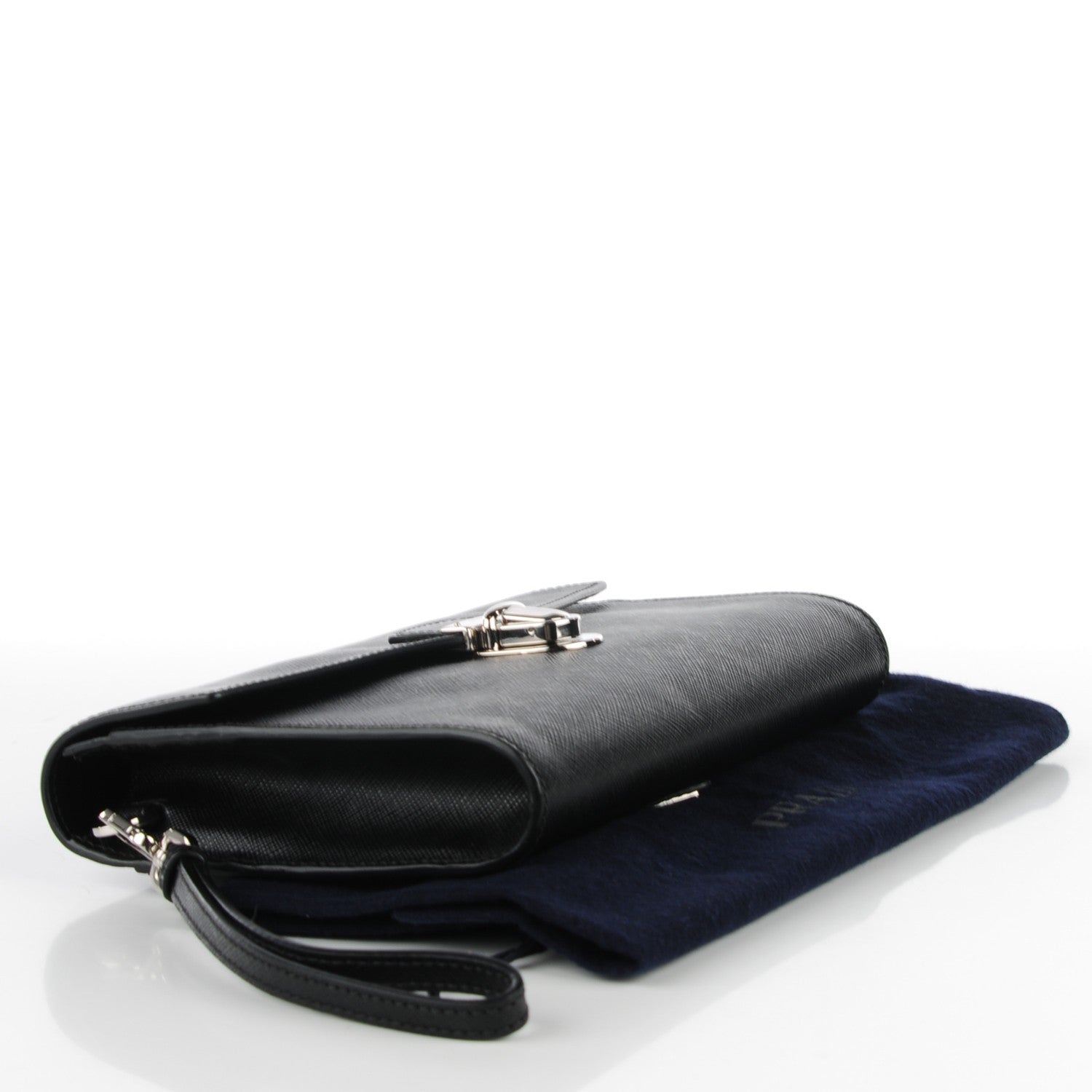 Prada Saffiano Clutch Black 4 of 8