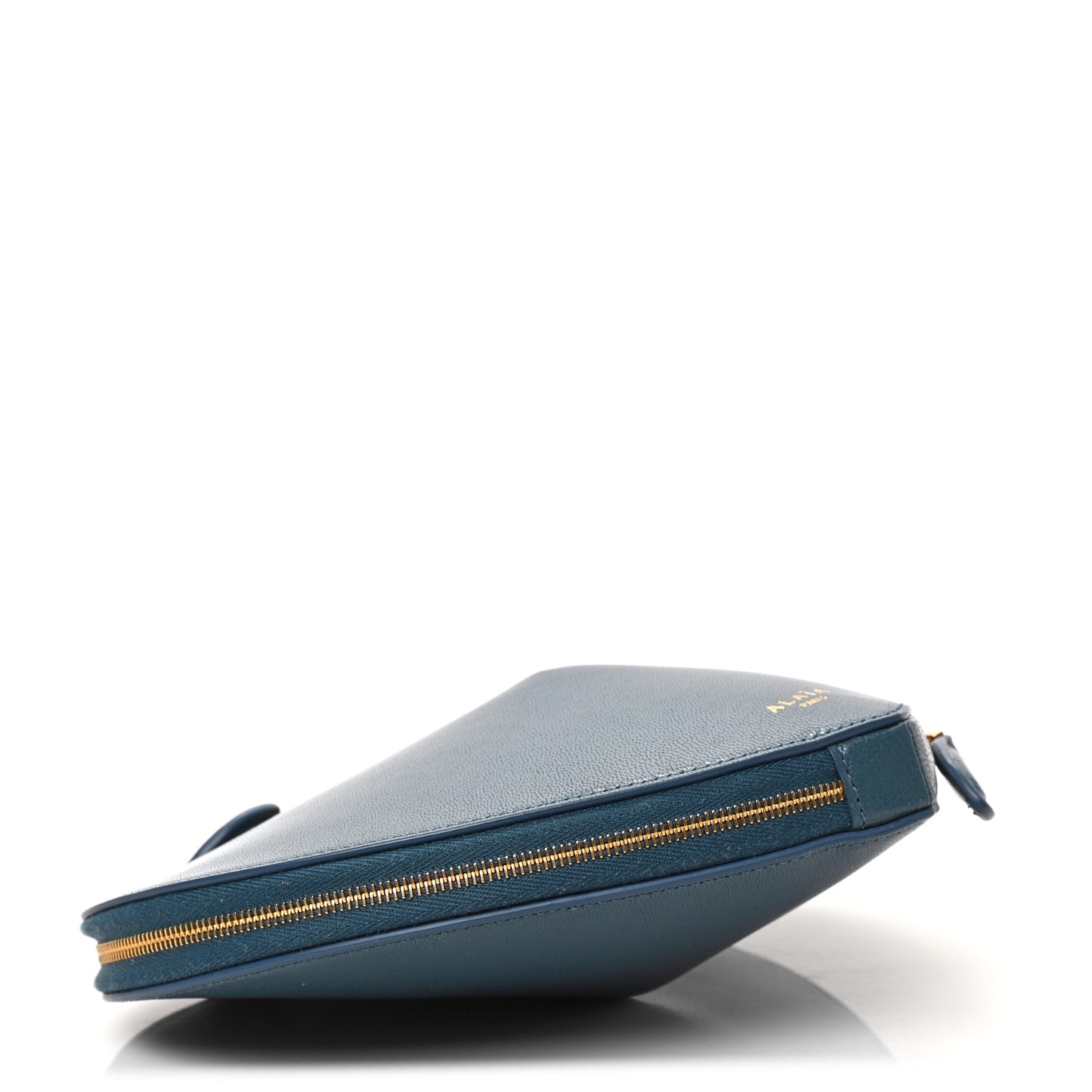 Shiny Goatskin Le Coeur Chain Bag Bleu Ardoise