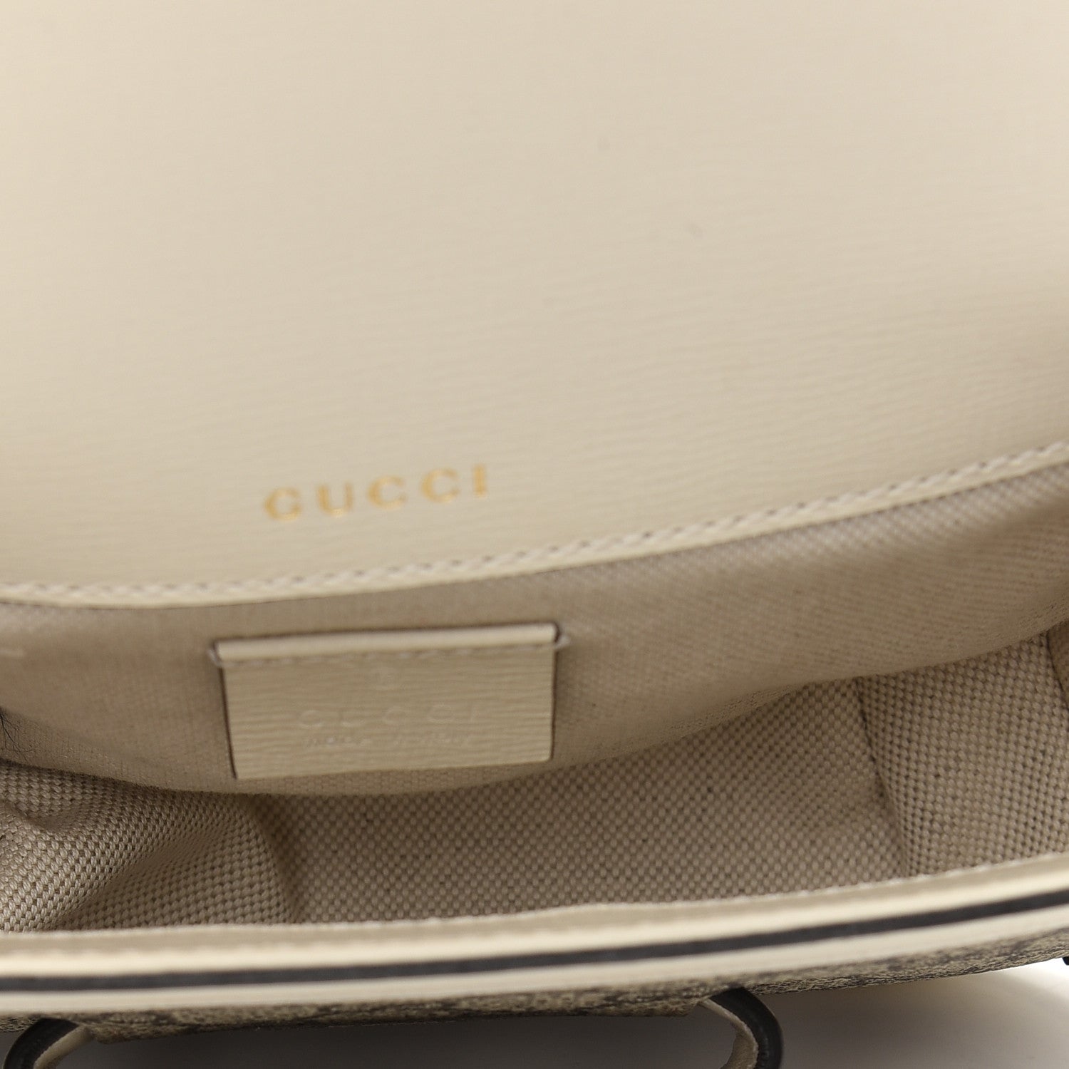 Gucci GG Supreme Monogram Web Mini Horsebit 1955 Shoulder Bag Beige Mystic White 5 of 9