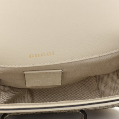 Gucci GG Supreme Monogram Web Mini Horsebit 1955 Shoulder Bag Beige Mystic White 5 of 9