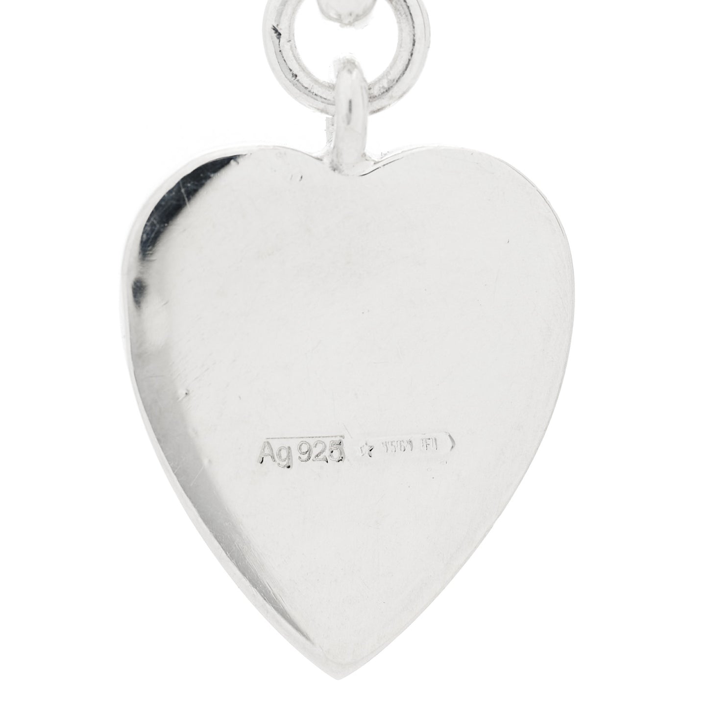 Sterling Silver Trademark Heart Drop Earrings