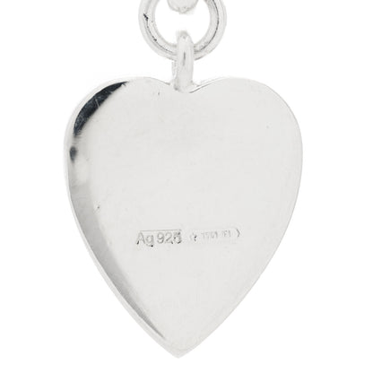 Gucci Sterling Silver Trademark Heart Drop Earrings 3 of 4