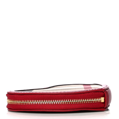 Burberry Nova Check Heart Coin Case Red 5 of 10