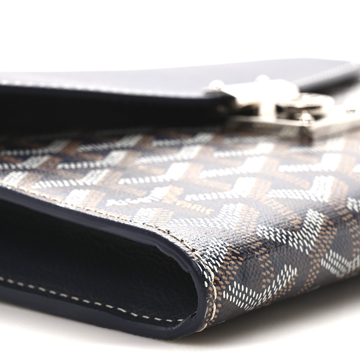 Goyardine Calfskin Chypre Wallet Pouch Navy