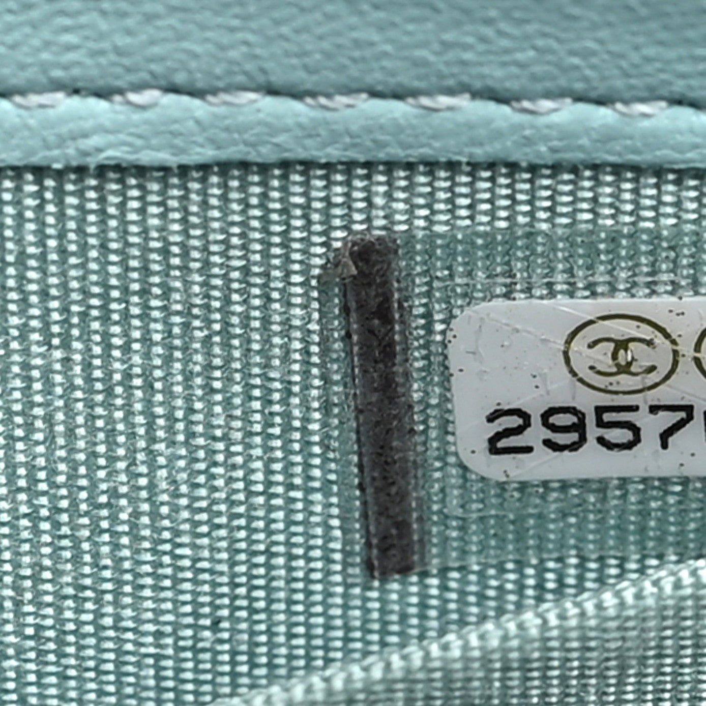 Lambskin Quilted Mini Trendy CC Chain Wallet Light Blue