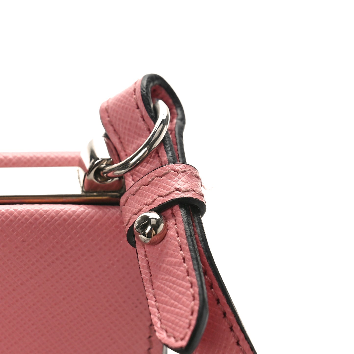Saffiano Patch Comics Light Frame Bag Pink