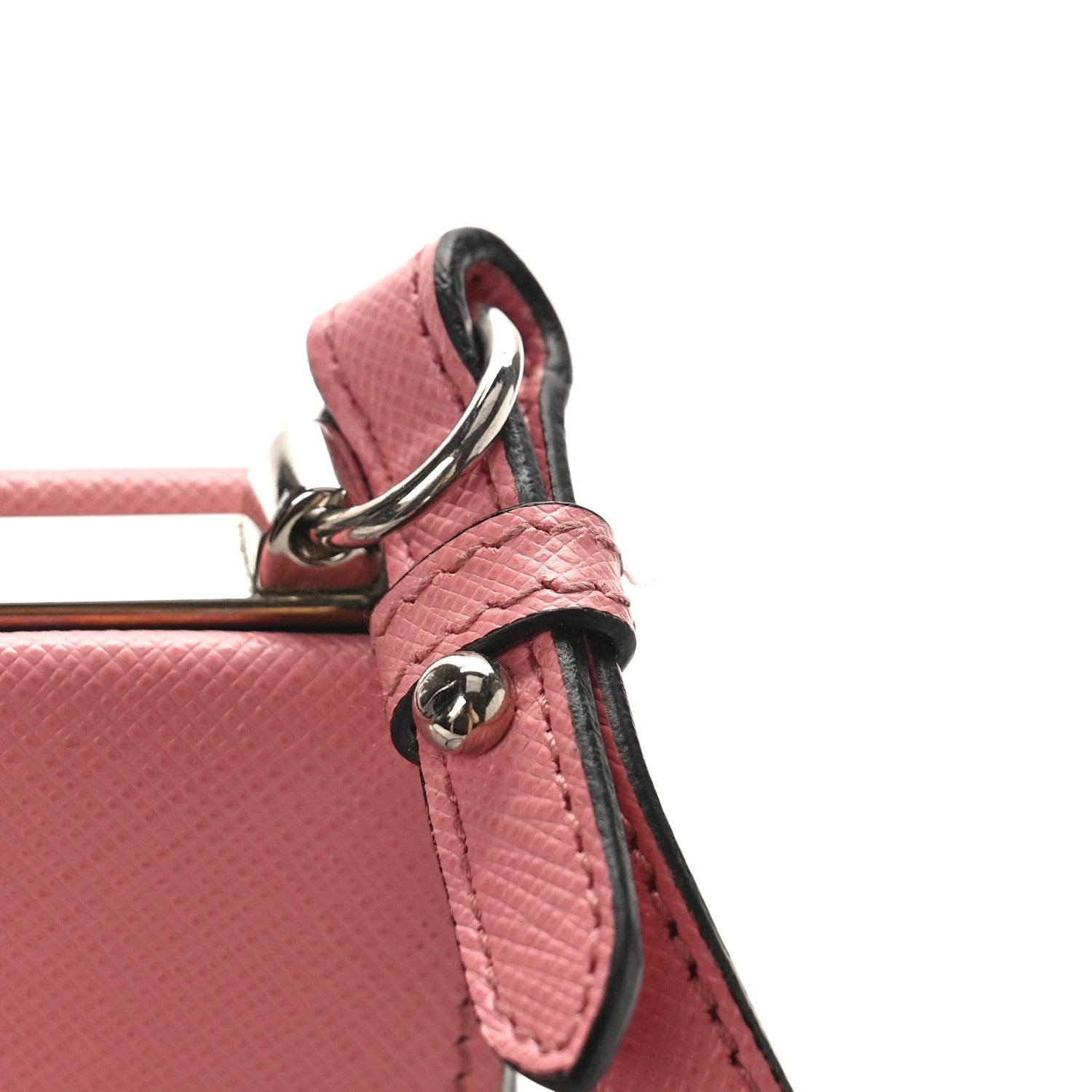 Prada Saffiano Patch Comics Light Frame Bag Pink 9 of 9