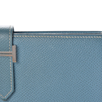 Hermes Epsom Bearn Gusset Wallet Blue Jean 8 of 8