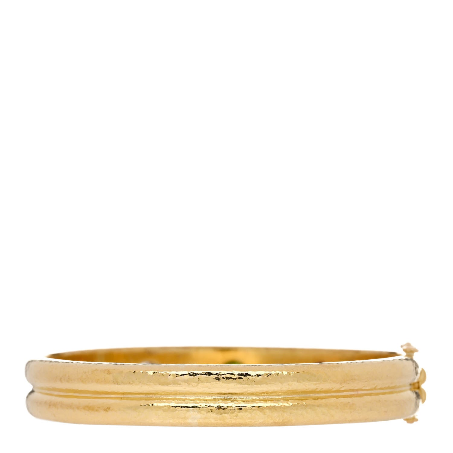 Elizabeth Locke 19K Yellow Gold Diamond Multi Gemstone Tutti Frutti Bangle Bracelet 2 of 3