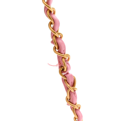 Chanel Metallic Lambskin Viscose Woven Flap Pink Gold 11 of 11