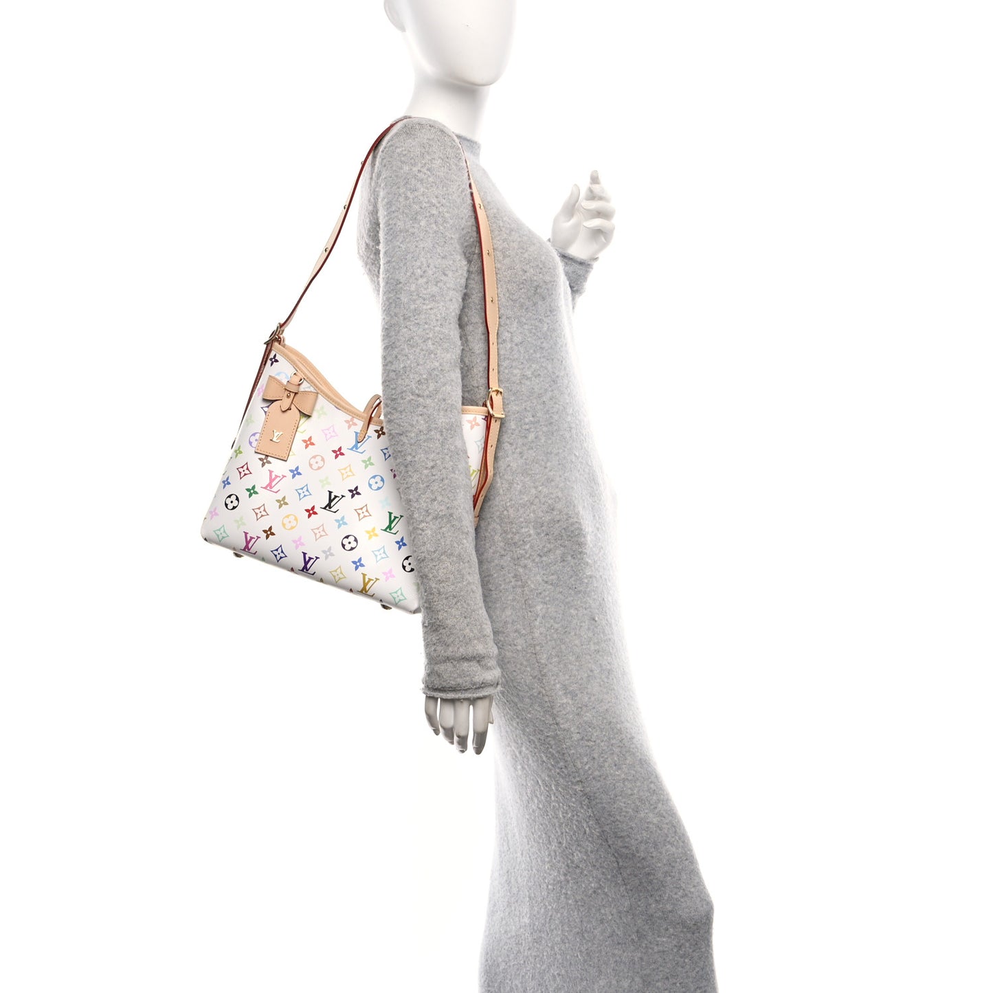 LV x TM Monogram Multicolor CarryAll PM White