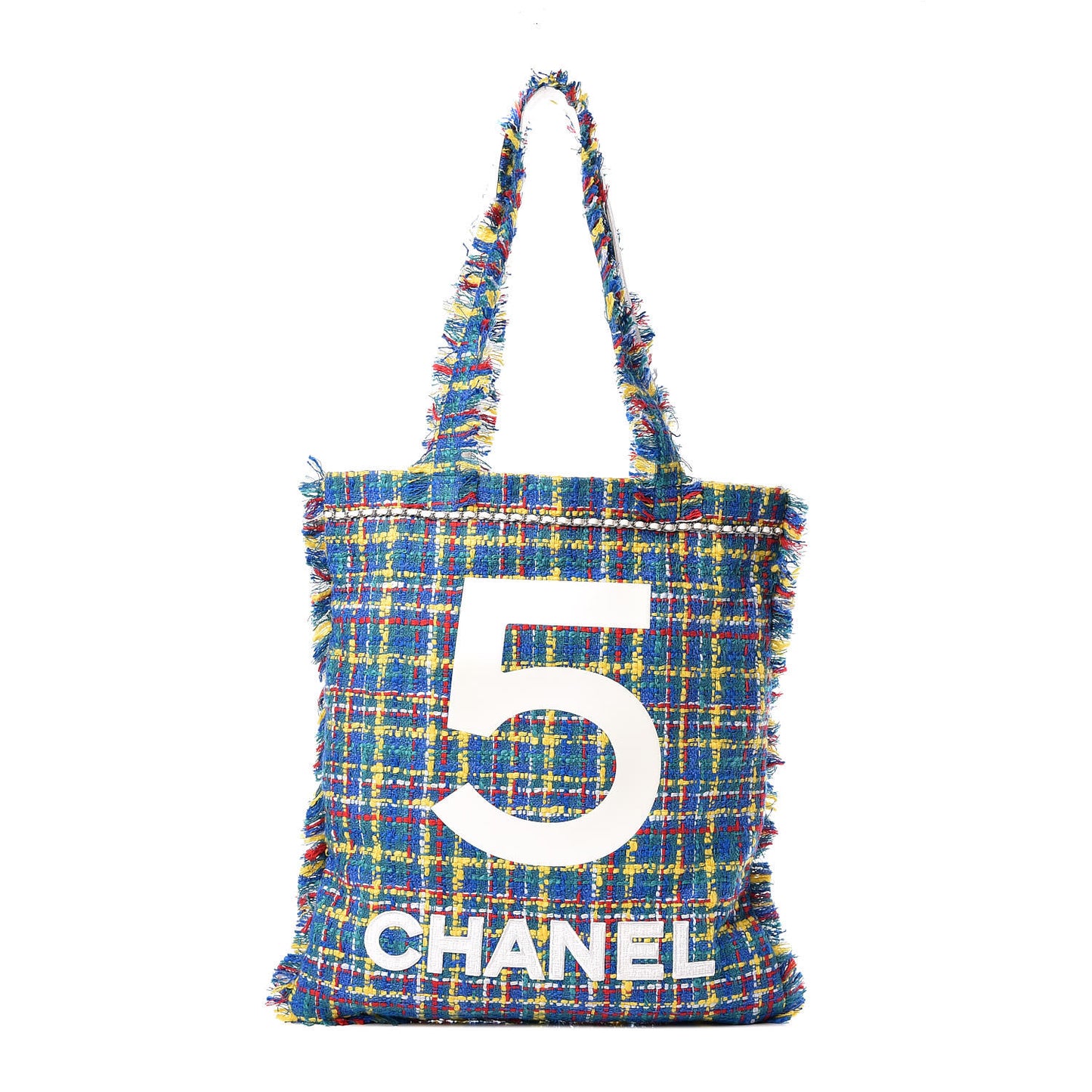 Tweed N°5 Tote White Multicolor