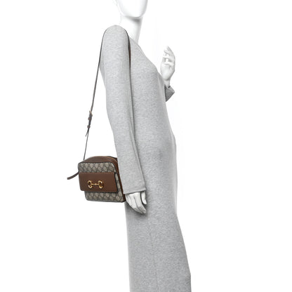 Gucci GG Supreme Monogram Small Horsebit 1955 Shoulder Bag Beige Brown Sugar 2 of 13