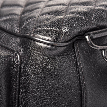 Chanel Metallic Grained Calfskin Quilted Large Casual Rock Backpack Charcoal 12 of 14