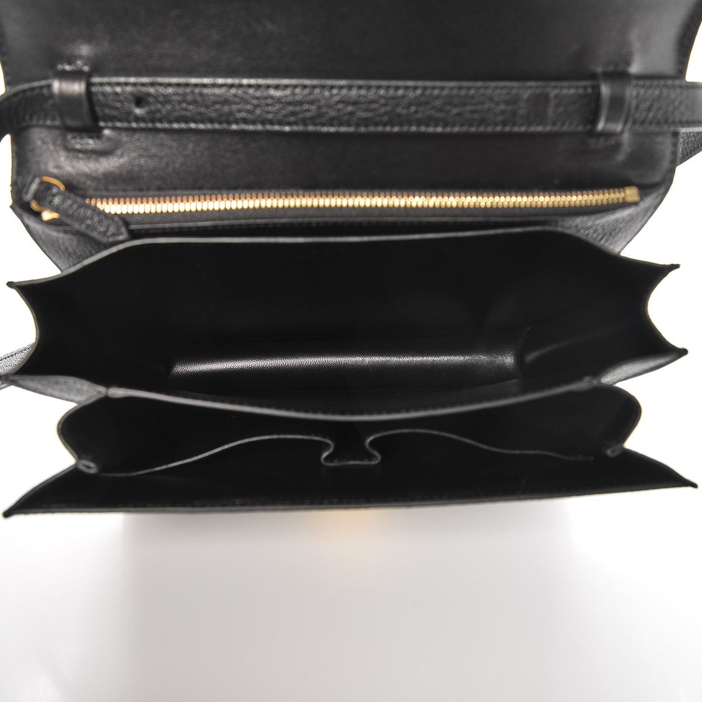 Goatskin Medium Classic Box Flap Bag Black
