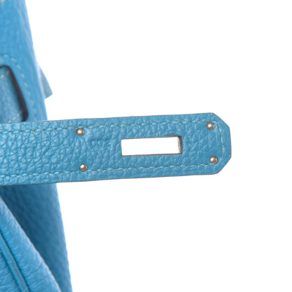 Hermes Togo Kelly Retourne 35 Turquoise 13 of 17